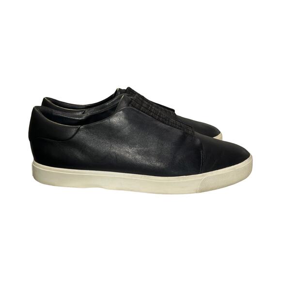 Vince Blair Black Leather Slip-On Sneakers Women’s 10 EU 40 Casual Shoes - Picture 1 of 9